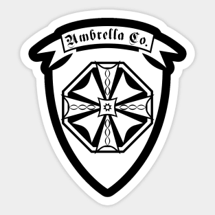 Umbrella Plain White Sticker